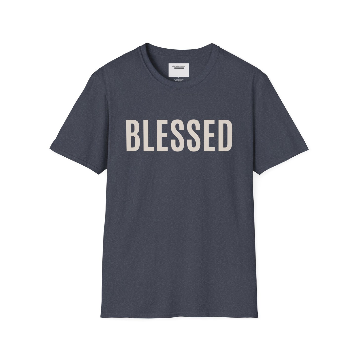 Blessed T-Shirt | Minimal Faith Typography Tee | Christian Inspirational Shirt | Simple Word T Shirt