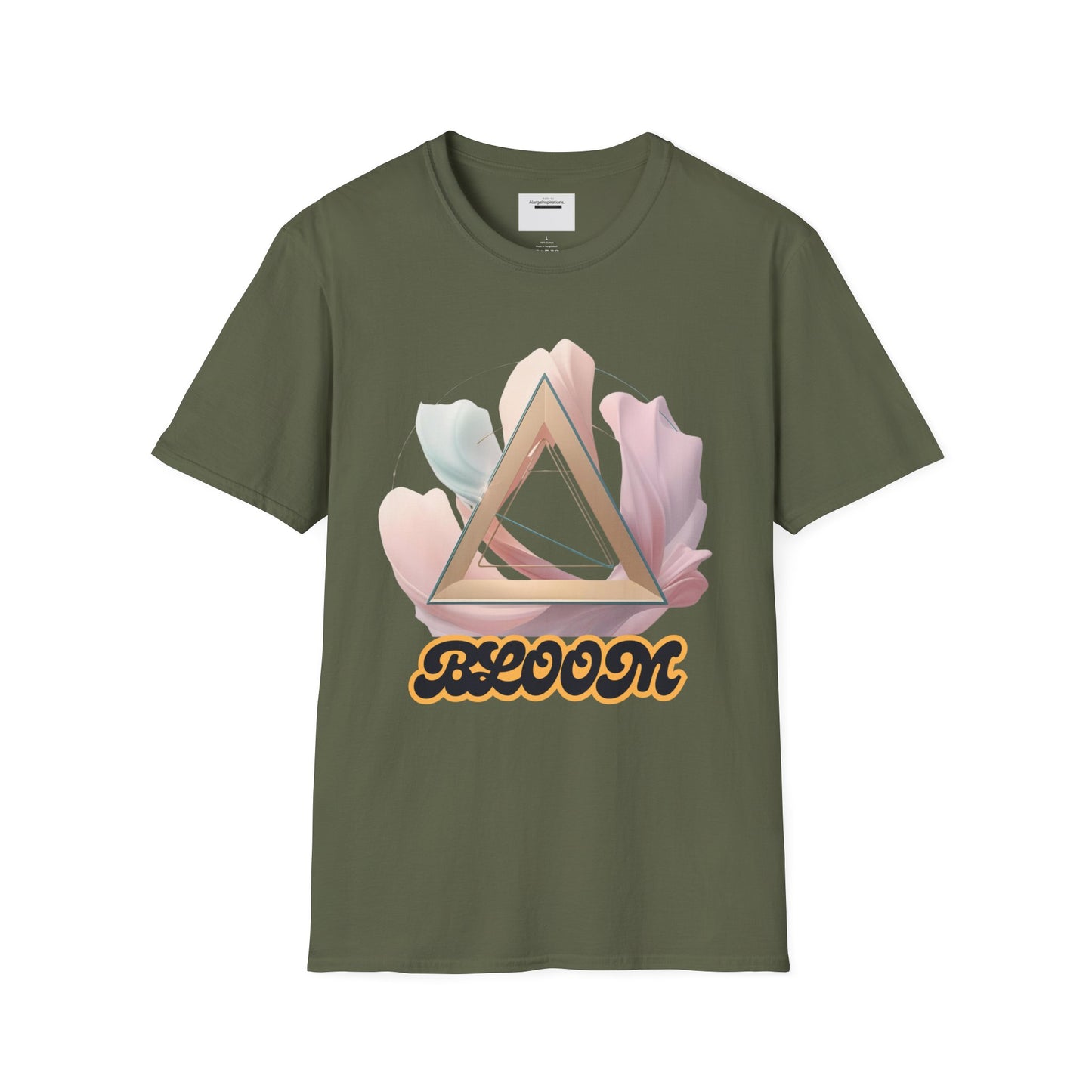Blooming Vibes Unisex Softstyle T-Shirt, Floral Tee, Feminine Style Shirt, Spring Outfit, Gift for Her, Nature Lover Tee,Self Love Shirt