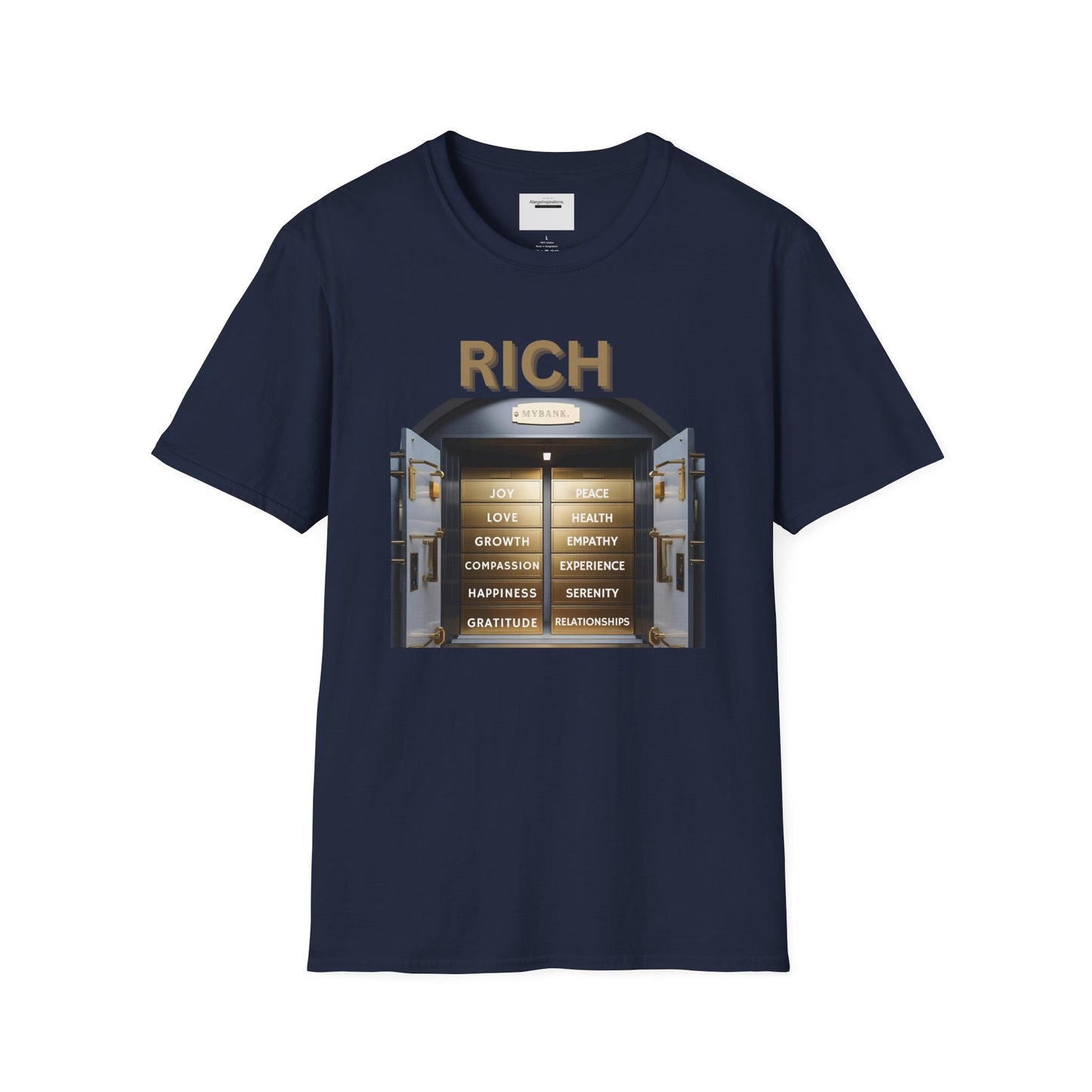 Rich Mindset Unisex T-Shirt | Daily Motivational Gift Apparel, Inspirational Shirt, Positive Gift for Christmas, Birthday, Thanksgiving,