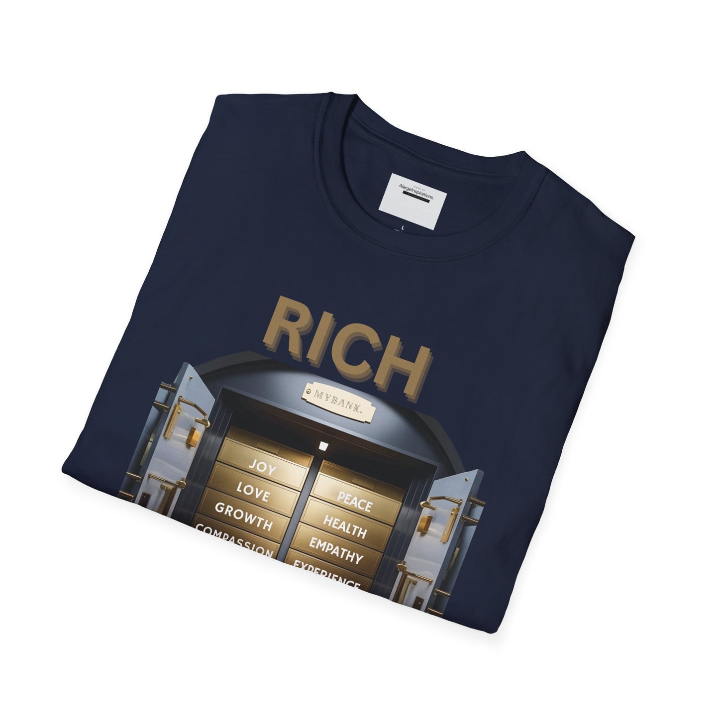 Rich Mindset Unisex T-Shirt | Daily Motivational Gift Apparel, Inspirational Shirt, Positive Gift for Christmas, Birthday, Thanksgiving,