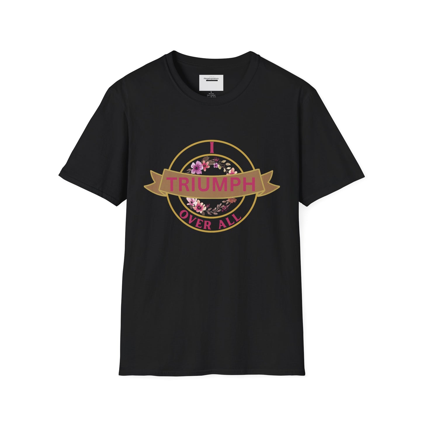 I Triumph Over All Faith T-Shirt | Christian Graphic Tee | Romans 8:37 | Inspirational Scripture Shirt Women Men | AlargeInspirations