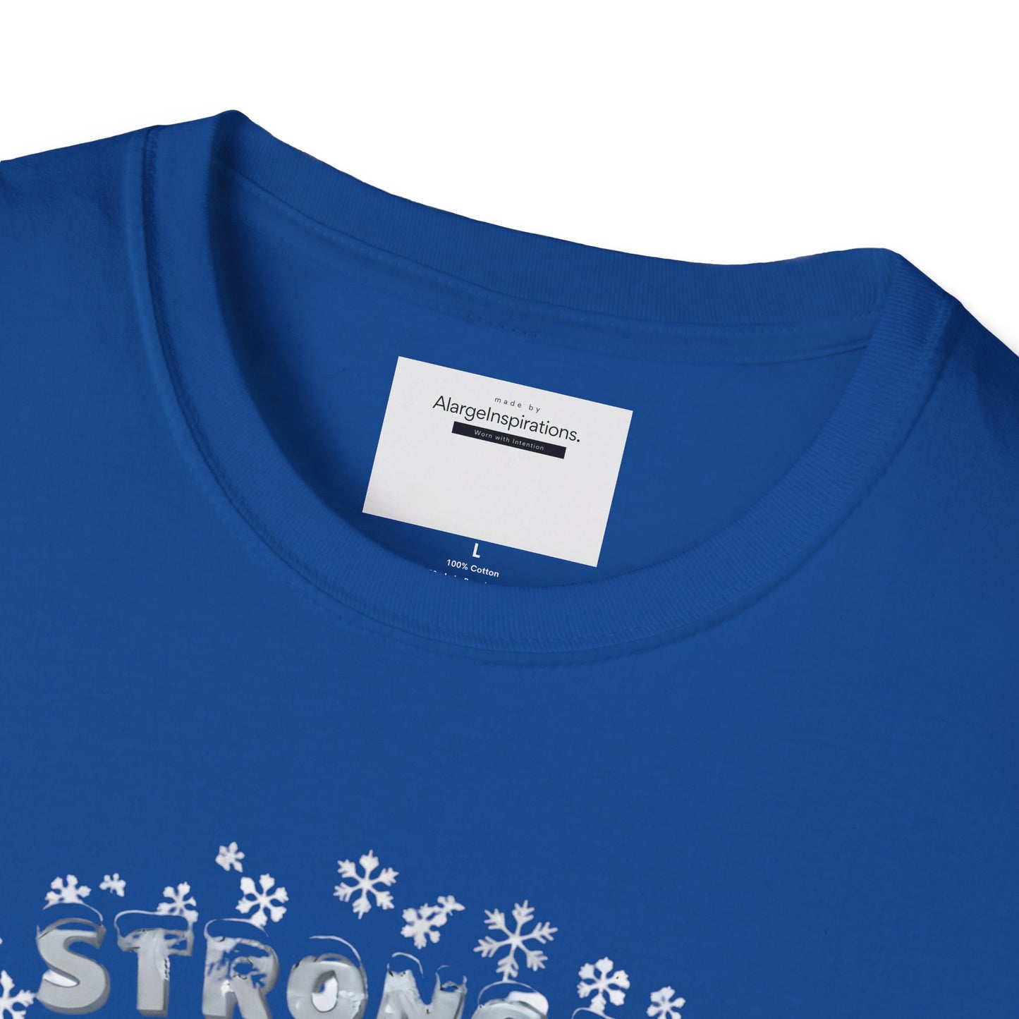 Stronger Than Winter Softer Than Snow Shirt | Polar Bear Snowflake Harmony Tee | Gentle Strength Xmas Shirt | Arctic Animal Winter Quote