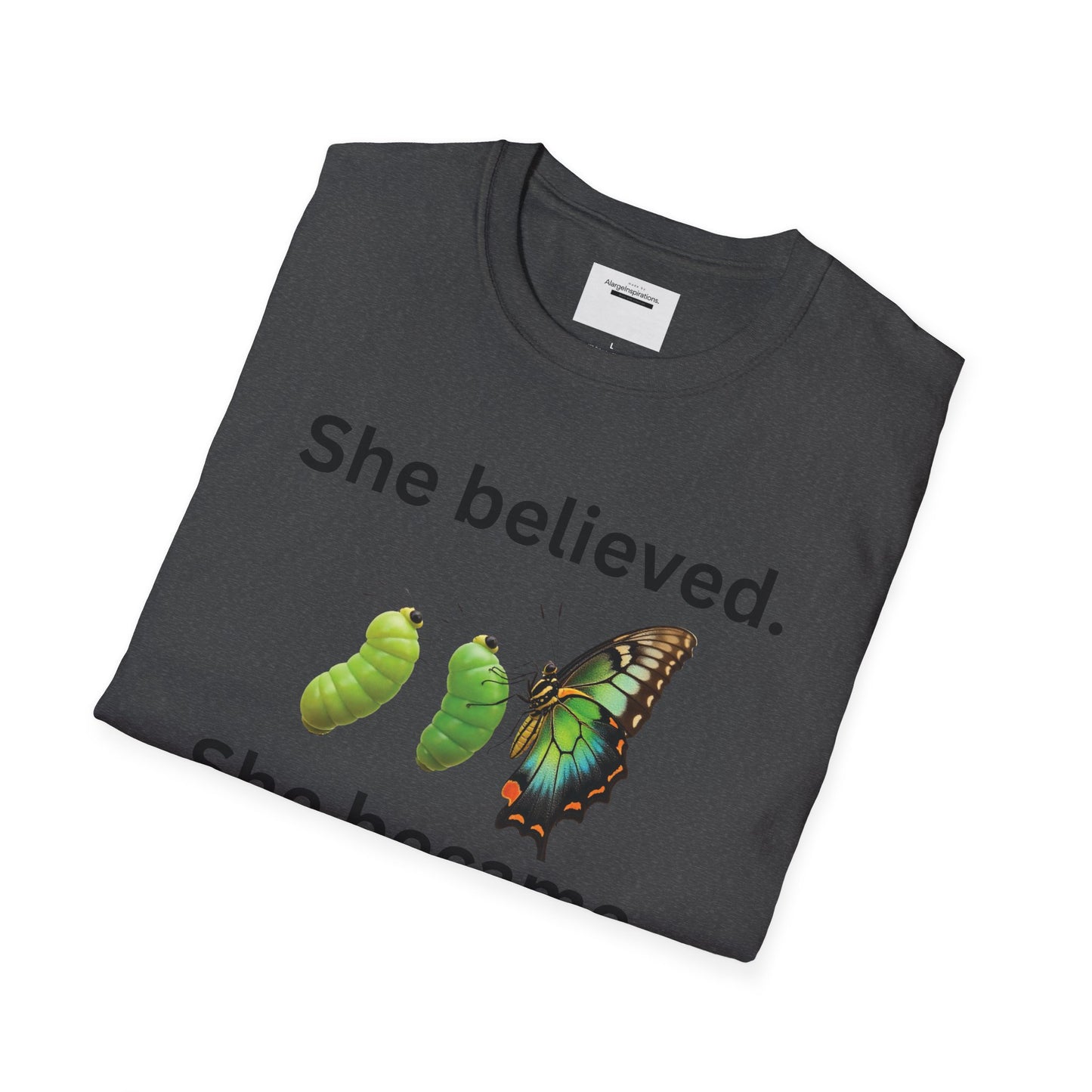 Inspirational Butterfly T-Shirt |feminine Motivational Tee for Growth, Self-Belief, Empowerment,Inspirational Butterfly Transformation Shirt