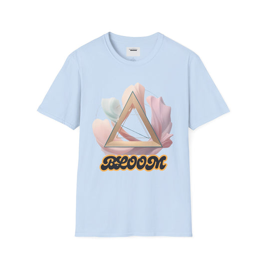 Blooming Vibes Unisex Softstyle T-Shirt, Floral Tee, Feminine Style Shirt, Spring Outfit, Gift for Her, Nature Lover Tee,Self Love Shirt
