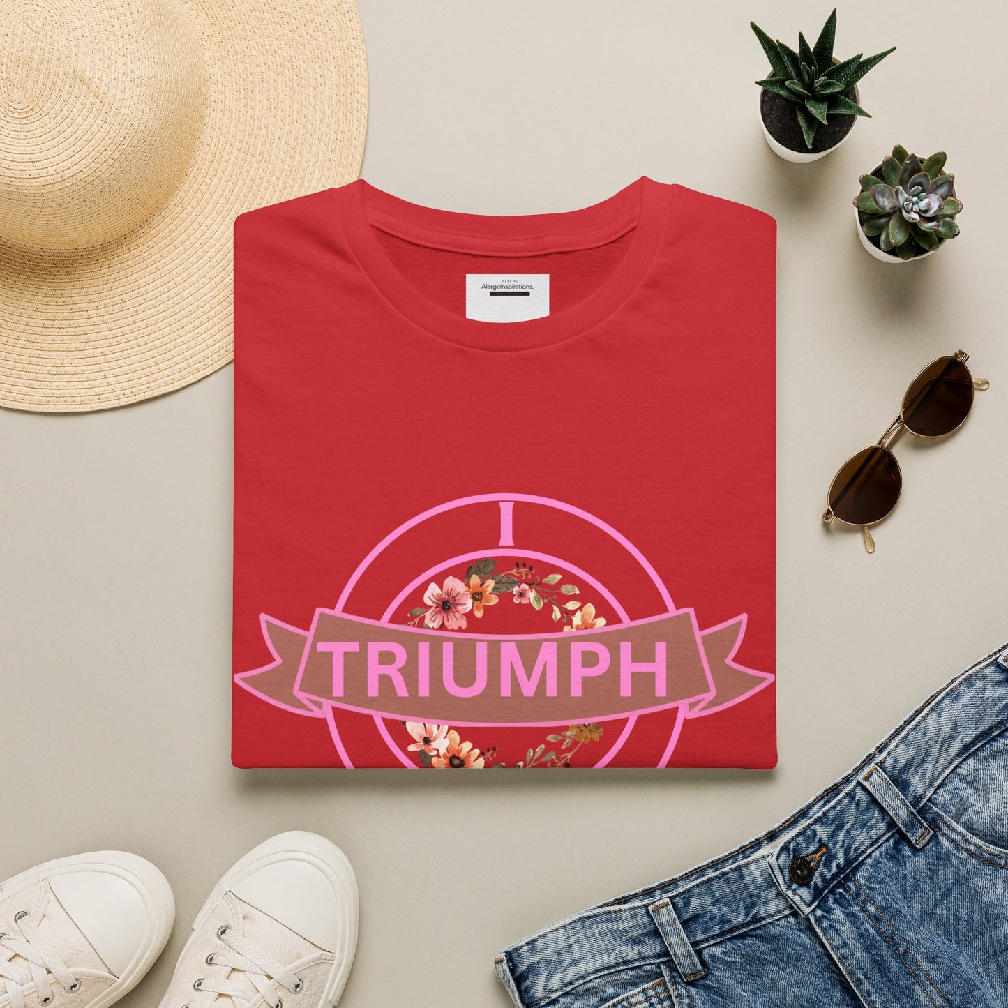I Triumph Over All Faith T-Shirt | Christian Graphic Tee | Romans 8:37 | Inspirational Scripture Shirt Women Men | AlargeInspirations