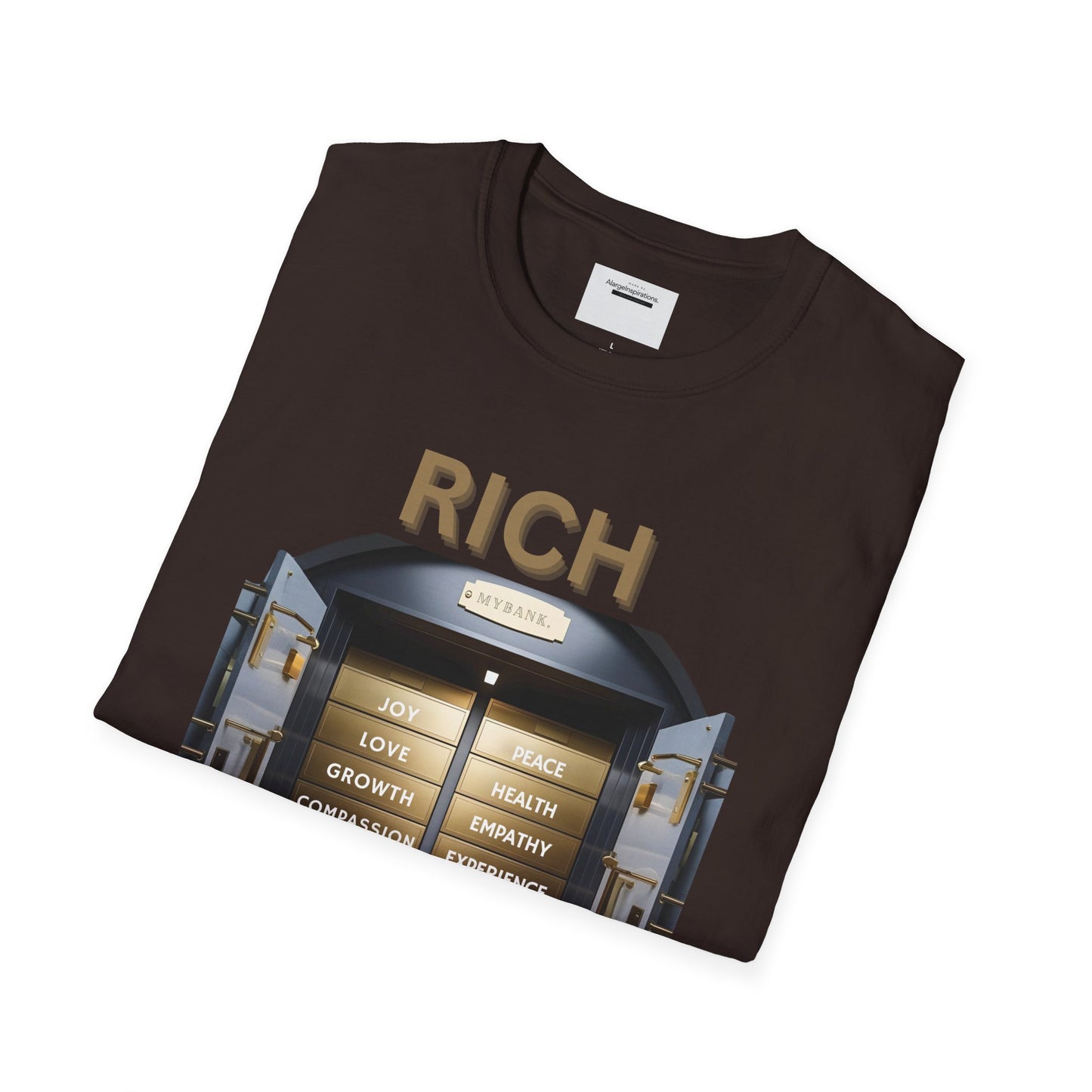 Rich Mindset Unisex T-Shirt | Daily Motivational Gift Apparel, Inspirational Shirt, Positive Gift for Christmas, Birthday, Thanksgiving,