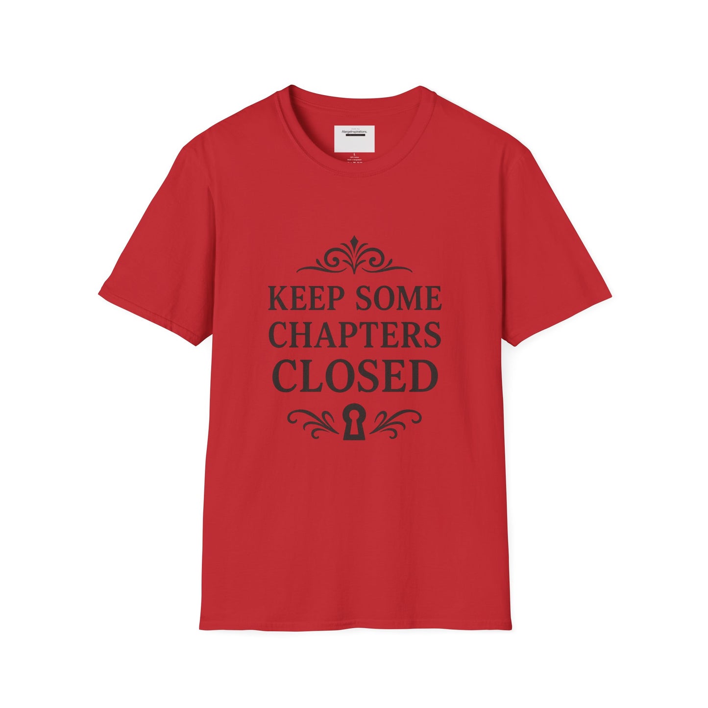Keep Some Chapters Closed Shirt | Mystery Quote T-Shirt, Keyhole Typography Design, Boundaries Mindset Apparel, Minimalist Graphic Tee