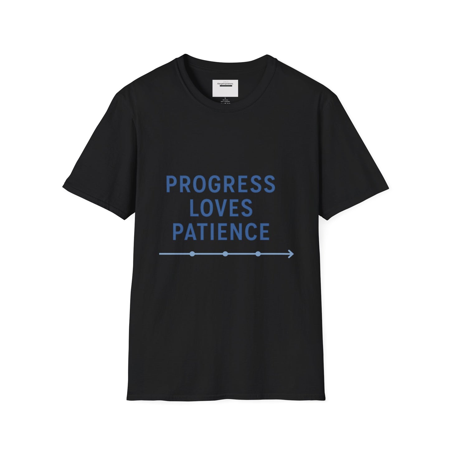 Progress Loves Patience Blueprint Timeline | Minimal Motivational Quote | Growth Mindset Wall Art | Planner & Engineer Inspiration