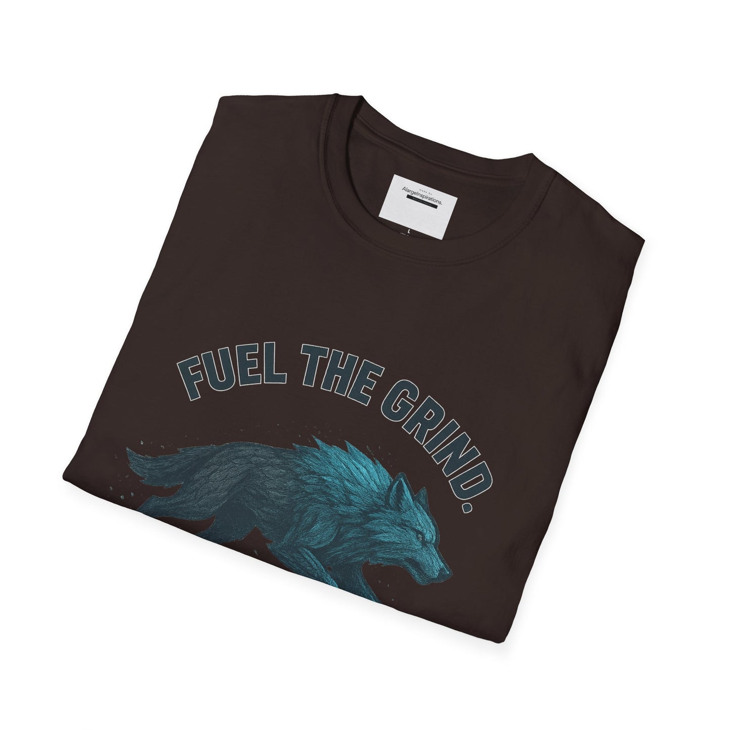 Fuel the Grind Earn the Glory Wolf Design | Wolf Art | Gym Apparel | Grind Mindset Shirt | Alpha Wolf Illustration | Training & Fitness Gift