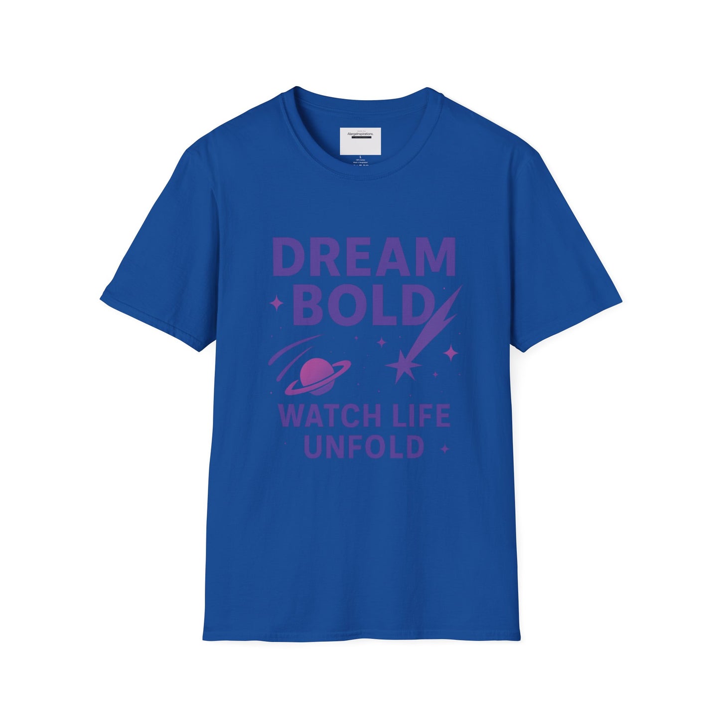 Dream Bold Watch Life Unfold Shirt | Galaxy Shooting Stars Tee, Cosmic Motivation Quote, Inspirational Space GraphicT-Shirt, Space Quote Tee
