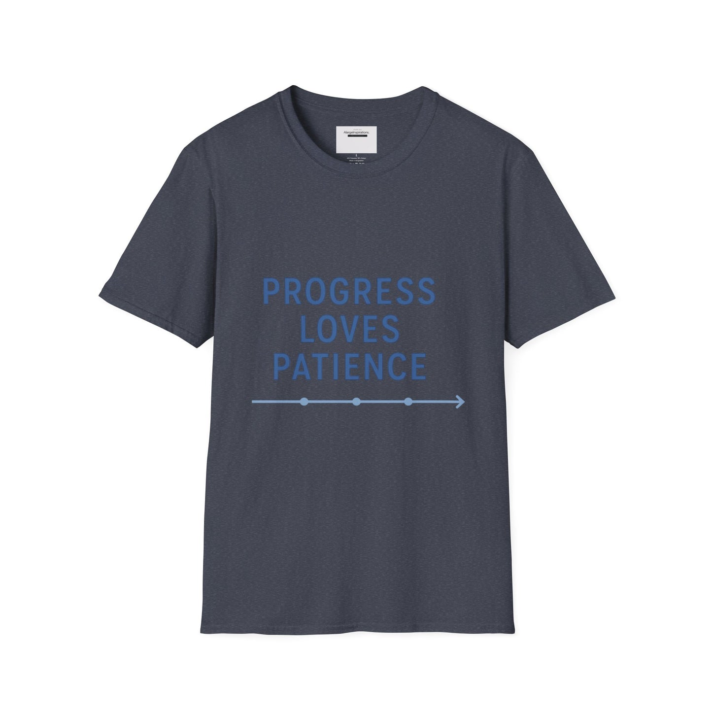 Progress Loves Patience Blueprint Timeline | Minimal Motivational Quote | Growth Mindset Wall Art | Planner & Engineer Inspiration