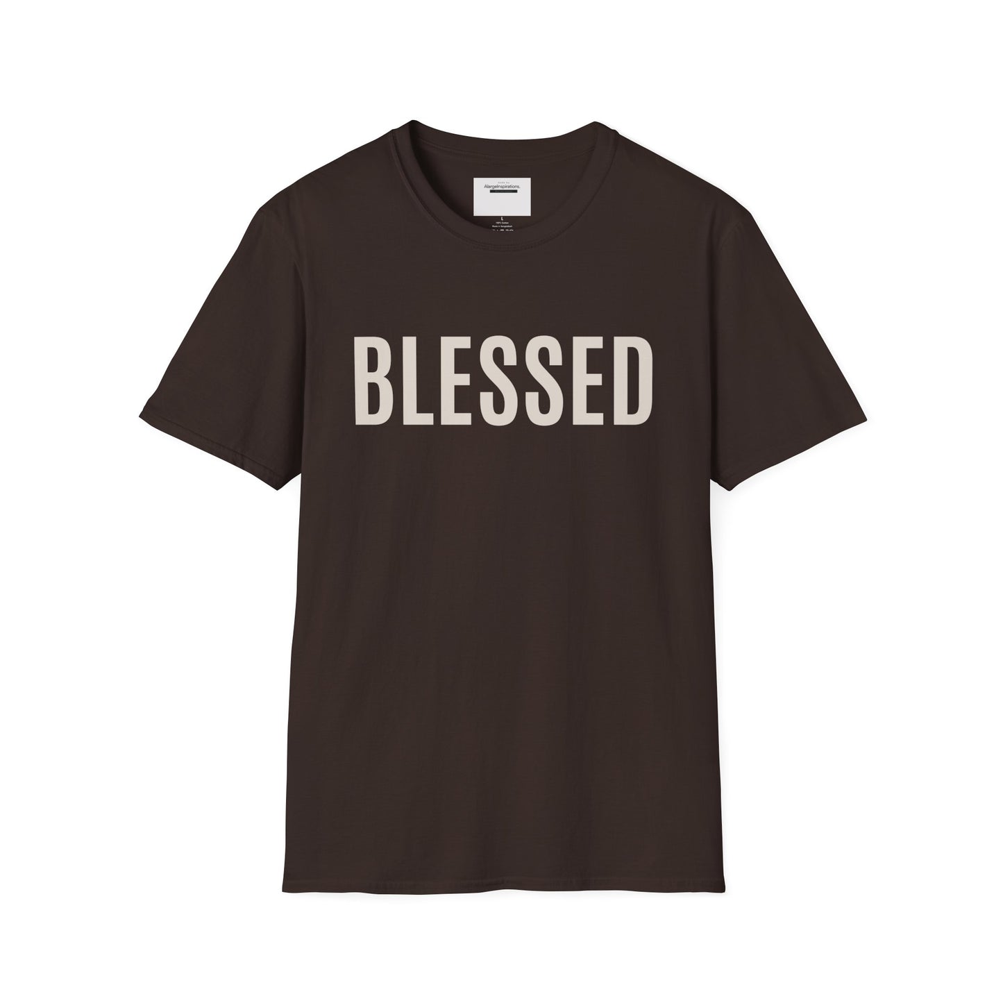 Blessed T-Shirt | Minimal Faith Typography Tee | Christian Inspirational Shirt | Simple Word T Shirt
