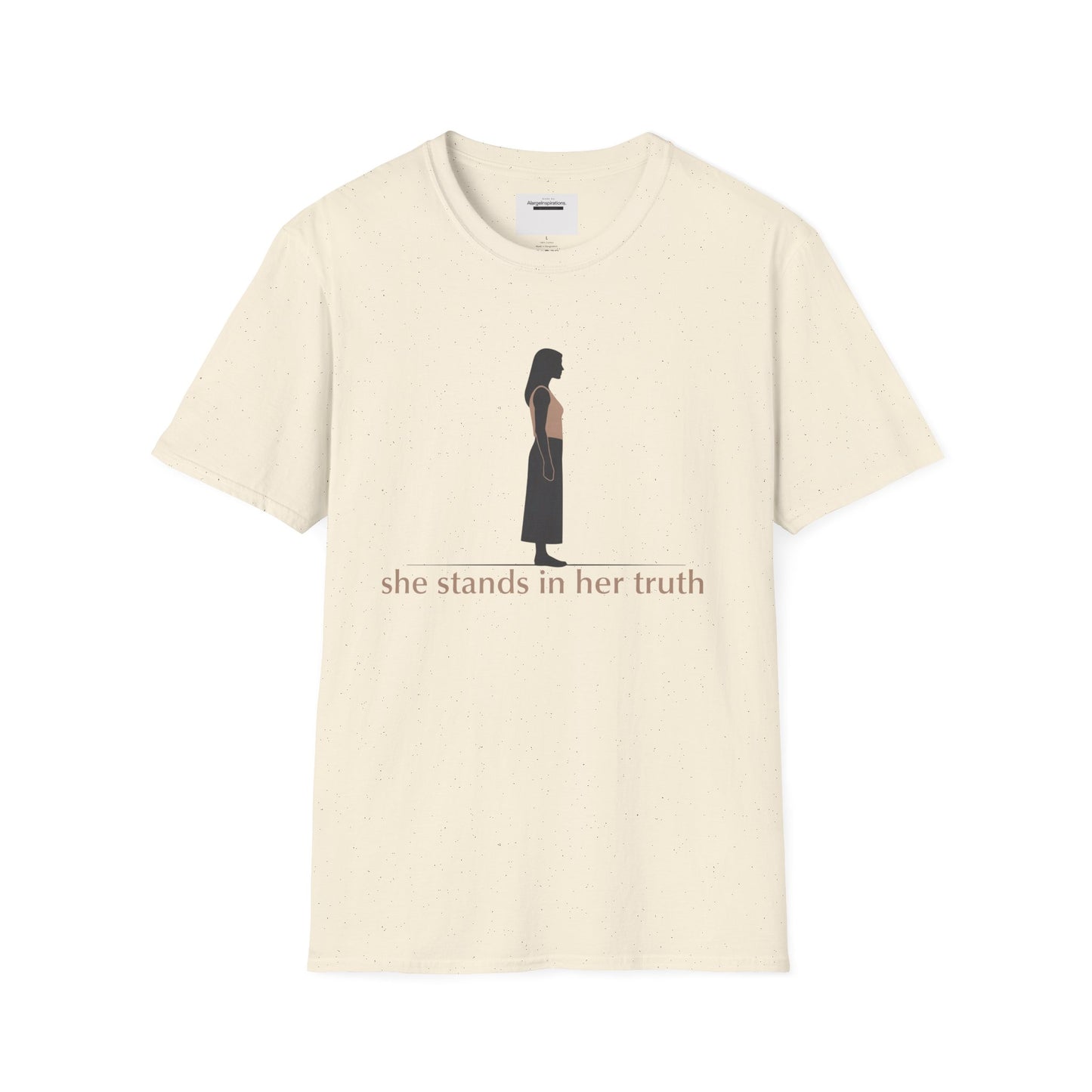 She Stands in Her Truth Shirt | Minimalist Feminine Strength T-Shirt, Grounded Confidence Quote, Empowered Woman Apparel, confident apparel