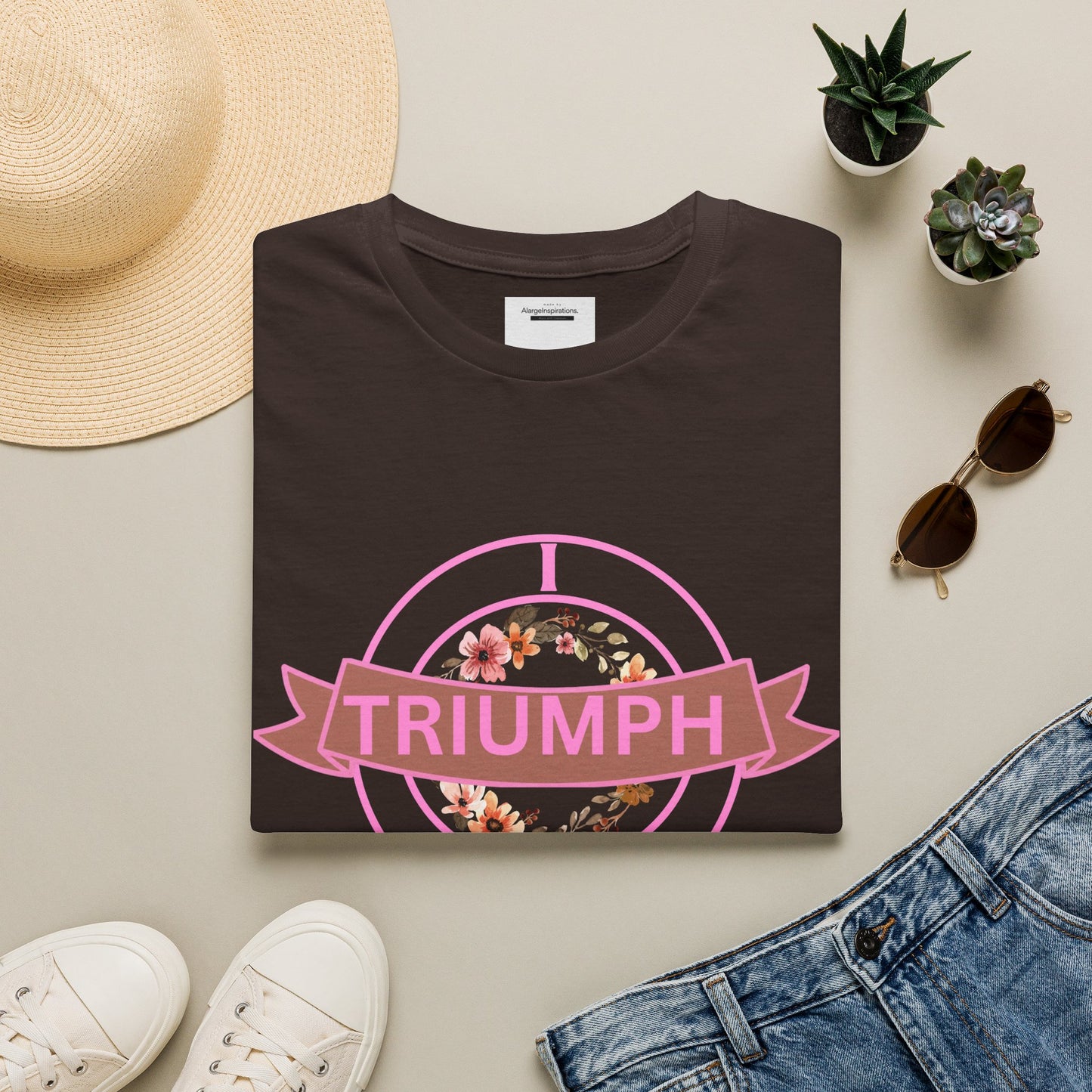 I Triumph Over All Faith T-Shirt | Christian Graphic Tee | Romans 8:37 | Inspirational Scripture Shirt Women Men | AlargeInspirations