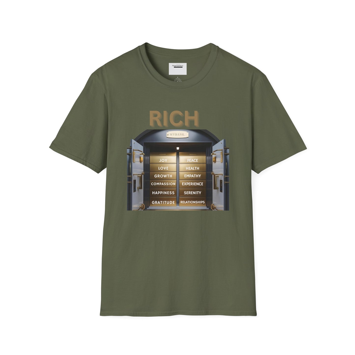 Rich Mindset Unisex T-Shirt | Daily Motivational Gift Apparel, Inspirational Shirt, Positive Gift for Christmas, Birthday, Thanksgiving,