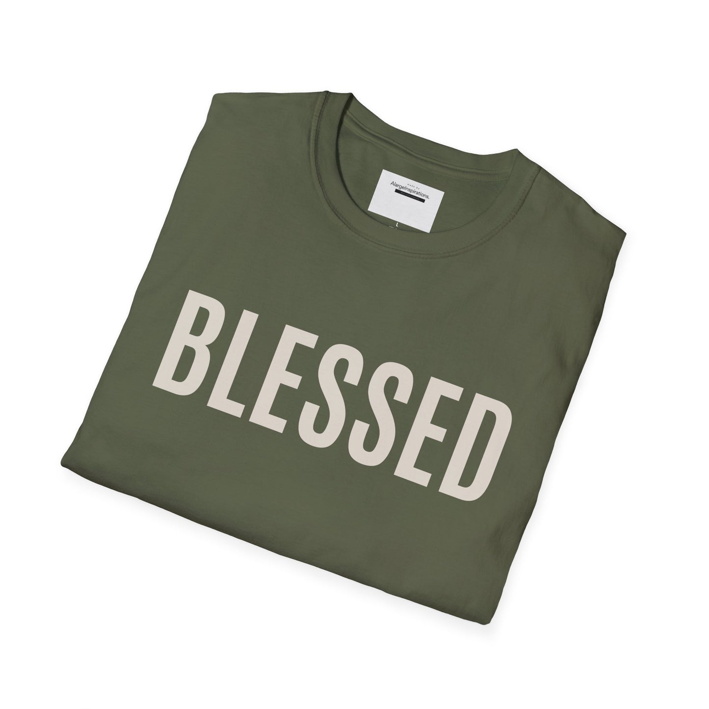 Blessed T-Shirt | Minimal Faith Typography Tee | Christian Inspirational Shirt | Simple Word T Shirt