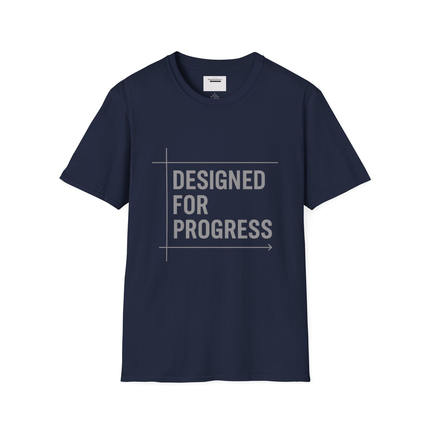Designed for Progress Shirt , Blueprint Style Motivational Tee, Minimalist Technical Design, Engineer Designer Mindset, Growth QuoteShirt