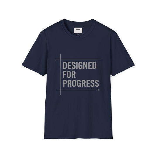Designed for Progress Shirt , Blueprint Style Motivational Tee, Minimalist Technical Design, Engineer Designer Mindset, Growth QuoteShirt