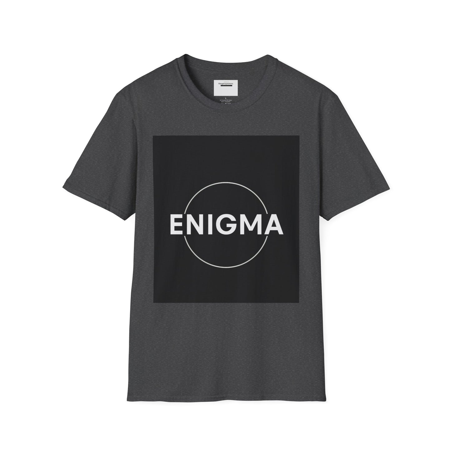 Unisex Enigma Softstyle T-Shirt , Unique Gift , Minimalist "ENIGMA" T-Shirt, Mystery & Inspiration Shirt, Comfortable Everyday Shirt