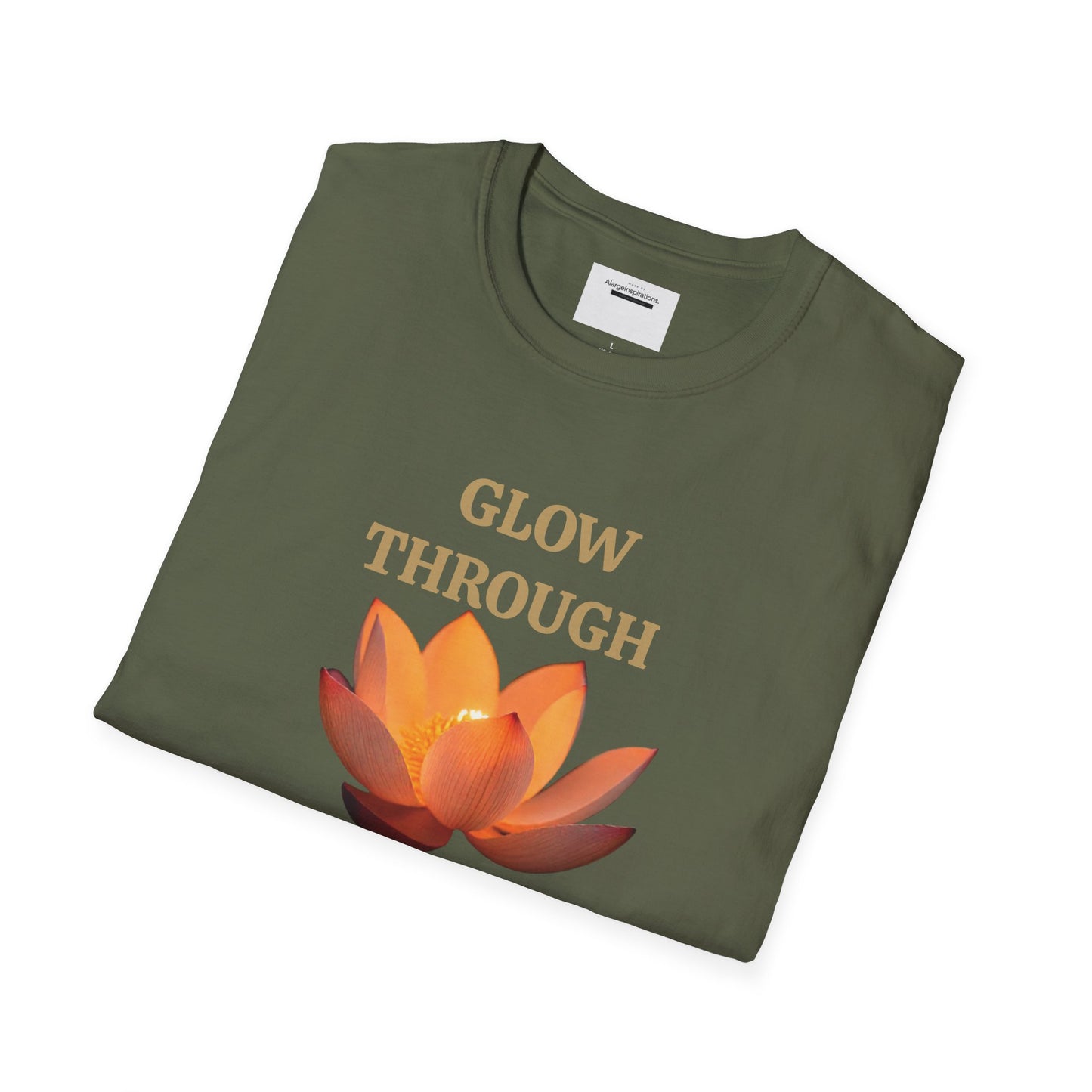 Glow Through T-Shirt | Inspirational Quote Tee | Unisex Motivational Apparel | Gift for Friends  | Mindfulness Clothing | Self Growth Tee