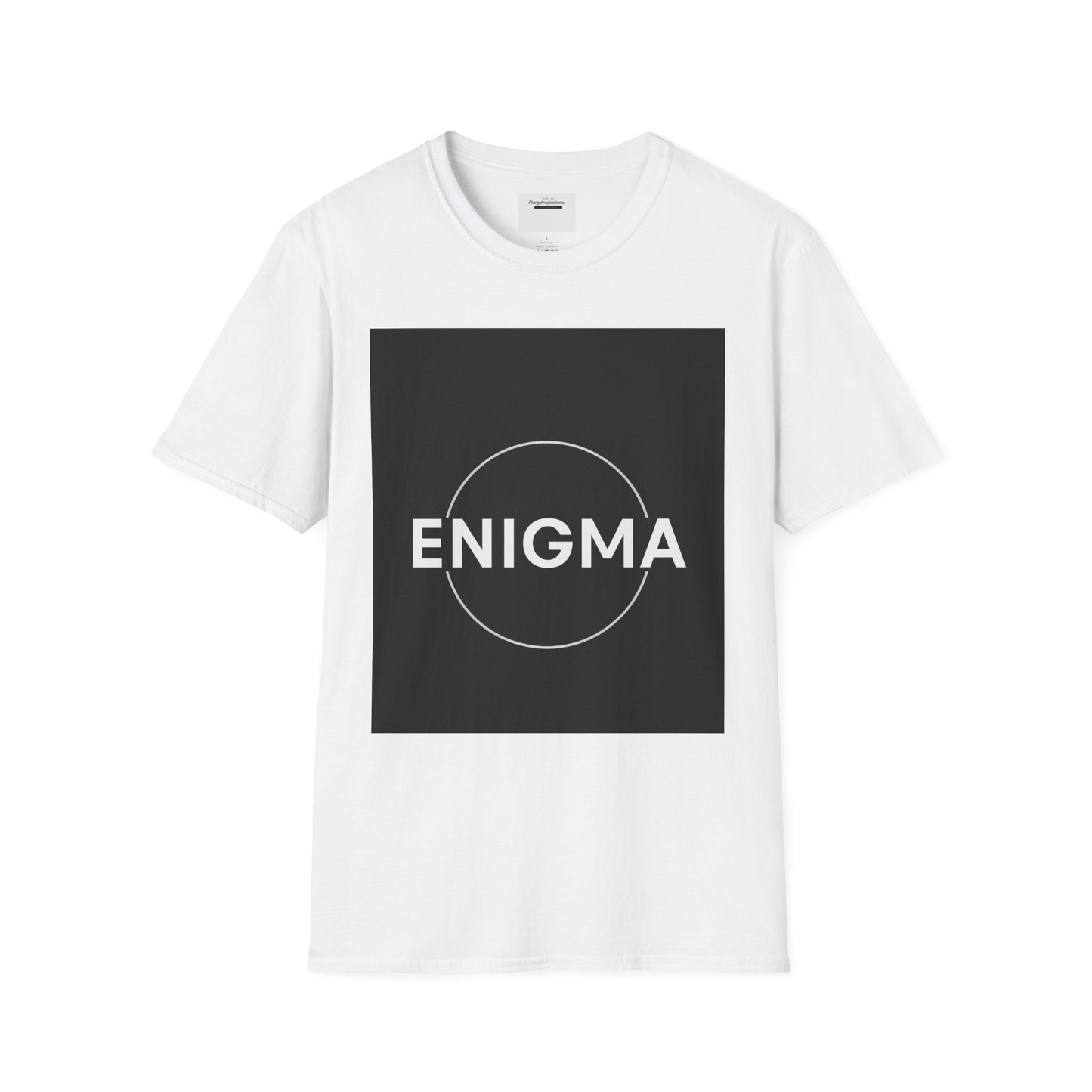 Unisex Enigma Softstyle T-Shirt , Unique Gift , Minimalist "ENIGMA" T-Shirt, Mystery & Inspiration Shirt, Comfortable Everyday Shirt