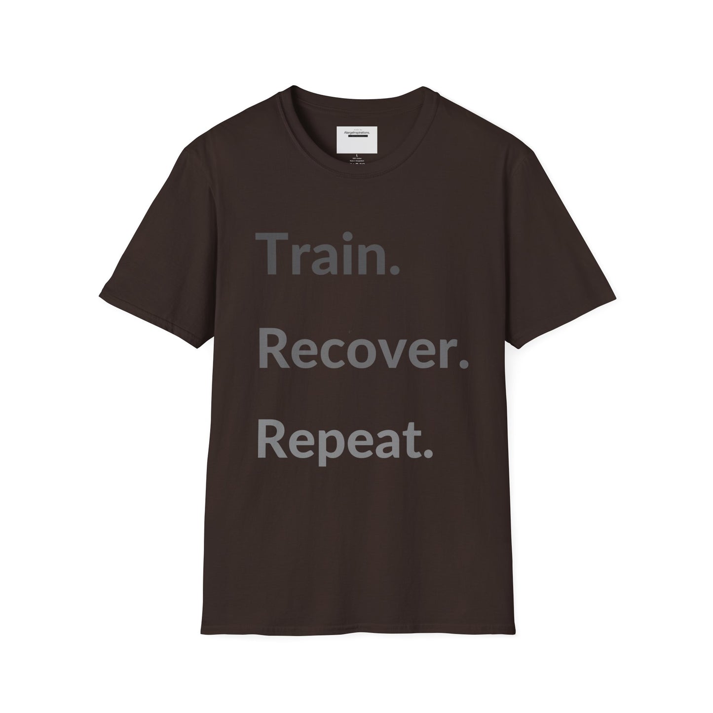 Train. Recover. Repeat. Shirt | Minimal Typography Gym T-Shirt | Mental Discipline Workout Tee | Fitness Motivation Apparel