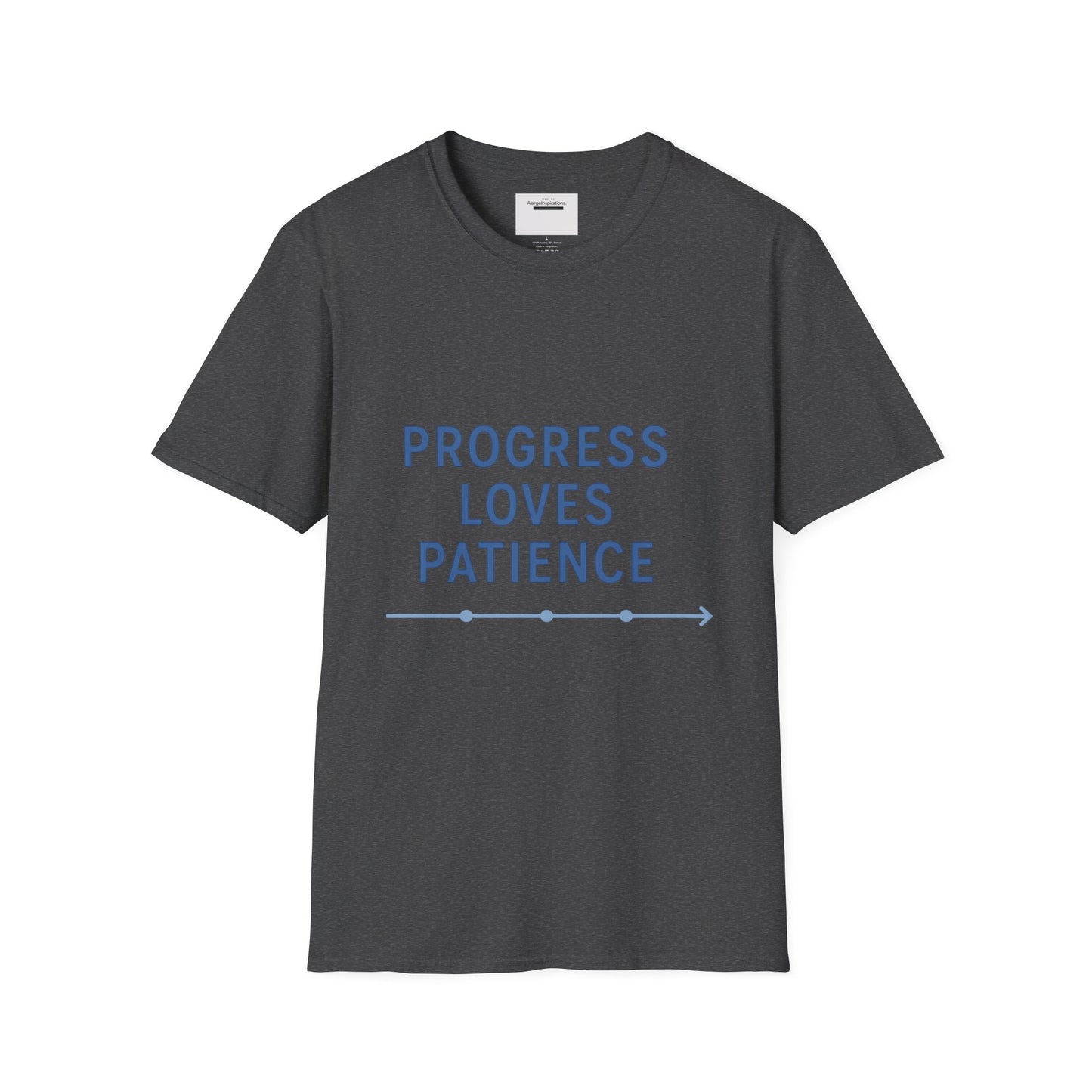 Progress Loves Patience Blueprint Timeline | Minimal Motivational Quote | Growth Mindset Wall Art | Planner & Engineer Inspiration