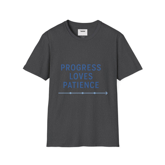 Progress Loves Patience Blueprint Timeline | Minimal Motivational Quote | Growth Mindset Wall Art | Planner & Engineer Inspiration