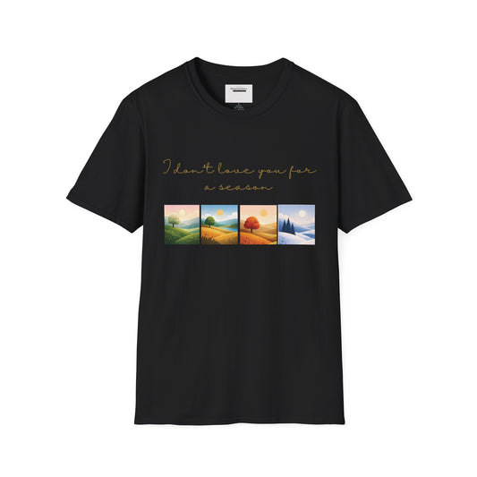 I Dont Love You for a Season Shirt | Seasonless Love Quote | Four Seasons Love Design | Forever Valentine Gift | Timeless Commitment shirt