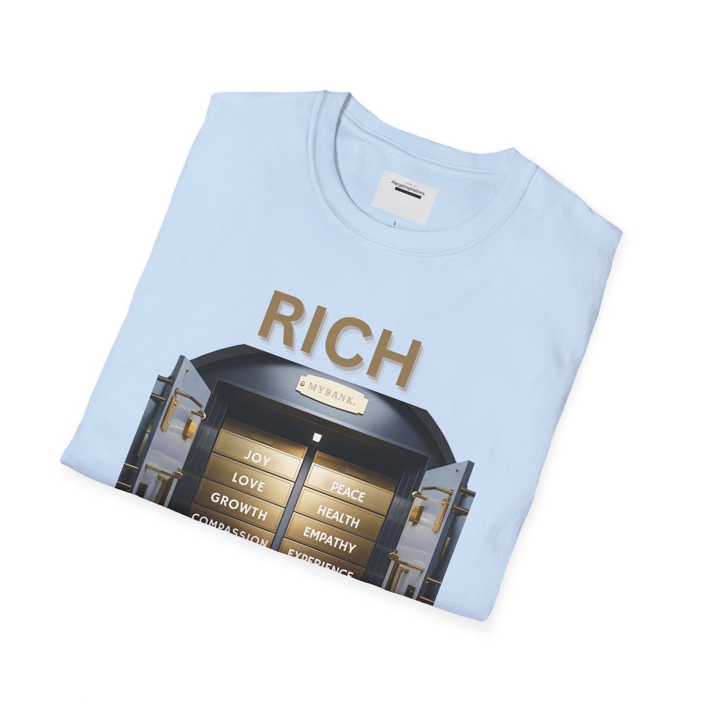Rich Mindset Unisex T-Shirt | Daily Motivational Gift Apparel, Inspirational Shirt, Positive Gift for Christmas, Birthday, Thanksgiving,