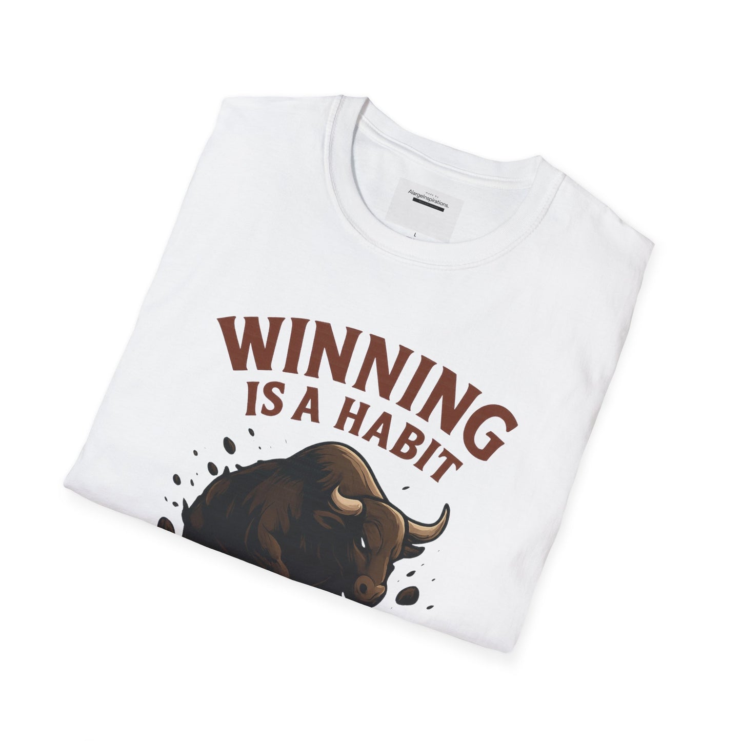 Winning Is a Habit Shirt , Charging Bull T-Shirt, Motivational Fitness Tee, Hustle Mindset , Breakthrough Bull Design, Unisex Training Gift