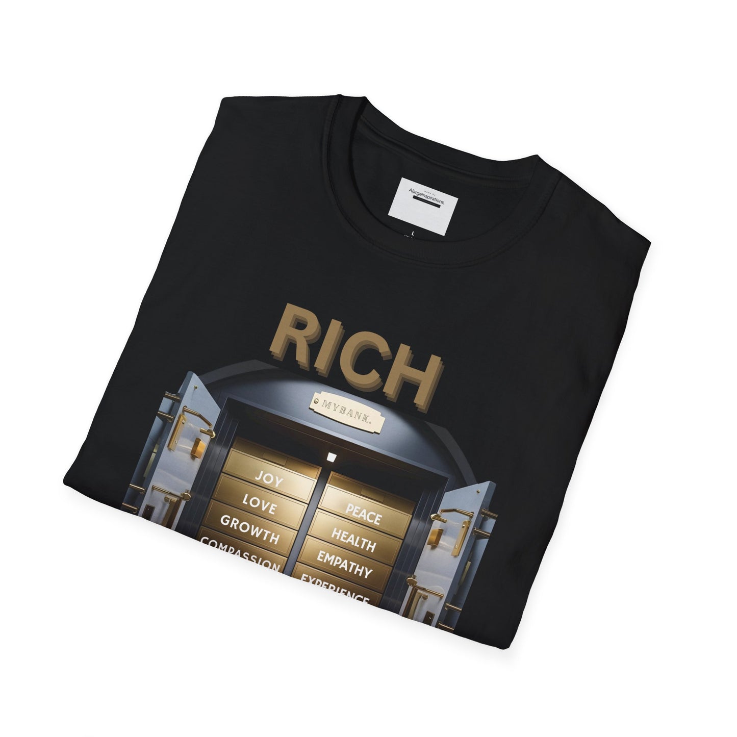 Rich Mindset Unisex T-Shirt | Daily Motivational Gift Apparel, Inspirational Shirt, Positive Gift for Christmas, Birthday, Thanksgiving,