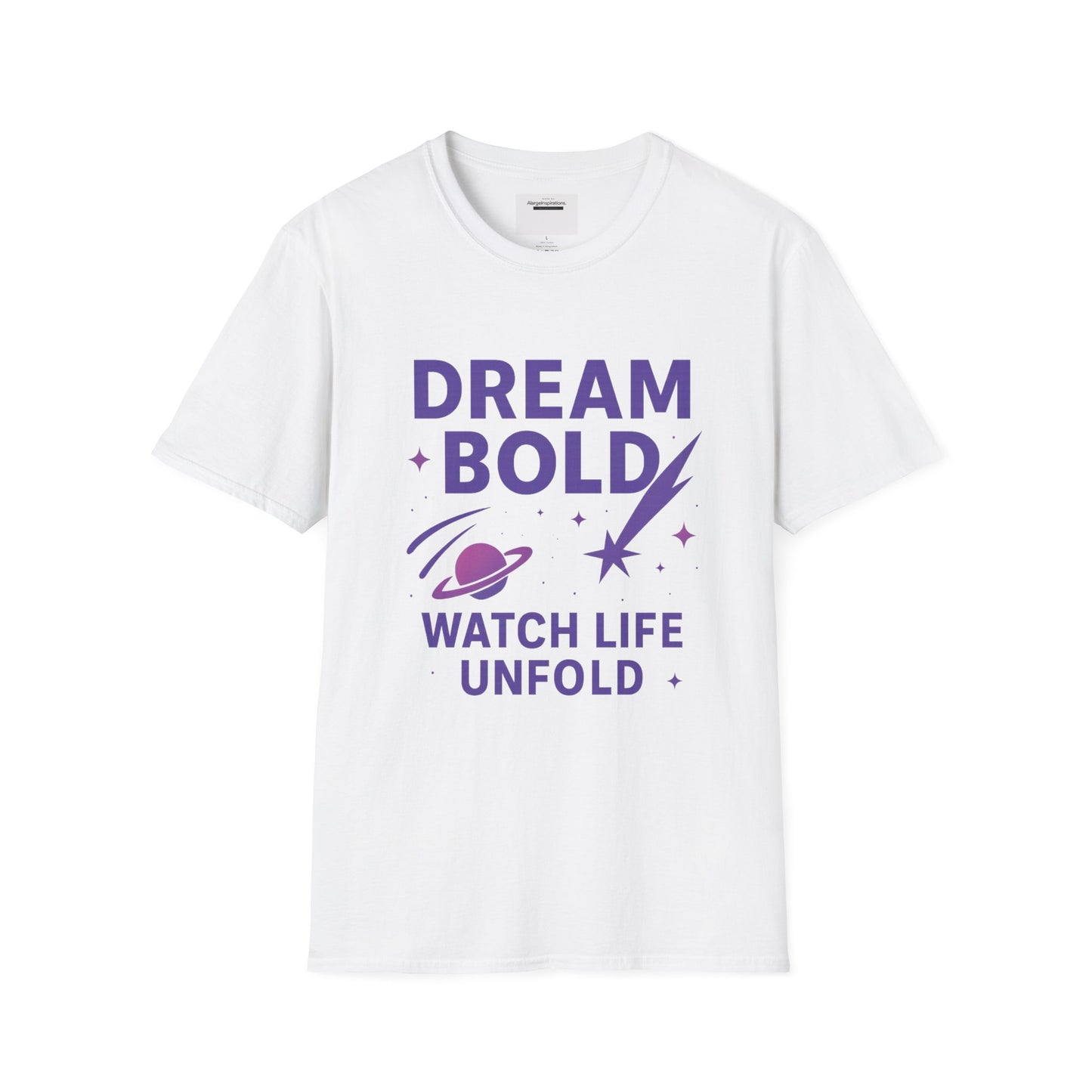 Dream Bold Watch Life Unfold Shirt | Galaxy Shooting Stars Tee, Cosmic Motivation Quote, Inspirational Space GraphicT-Shirt, Space Quote Tee