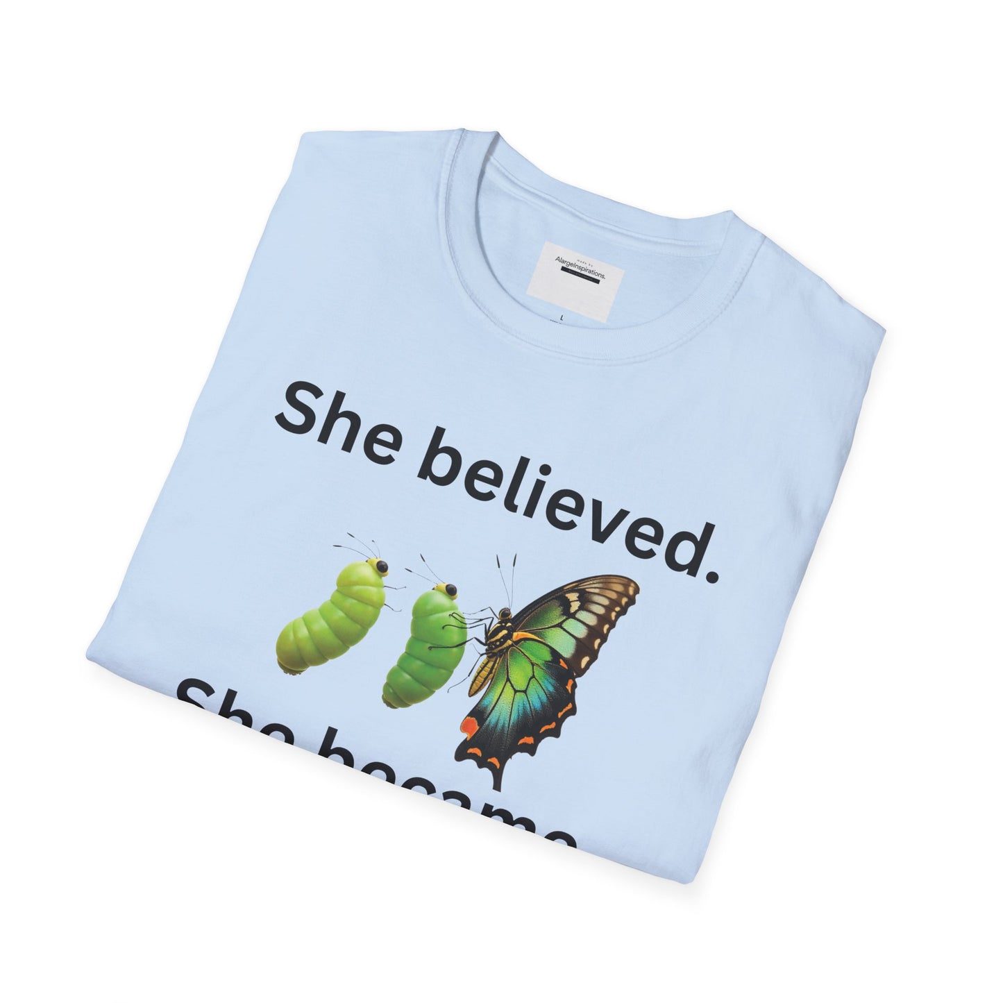 Inspirational Butterfly T-Shirt |feminine Motivational Tee for Growth, Self-Belief, Empowerment,Inspirational Butterfly Transformation Shirt