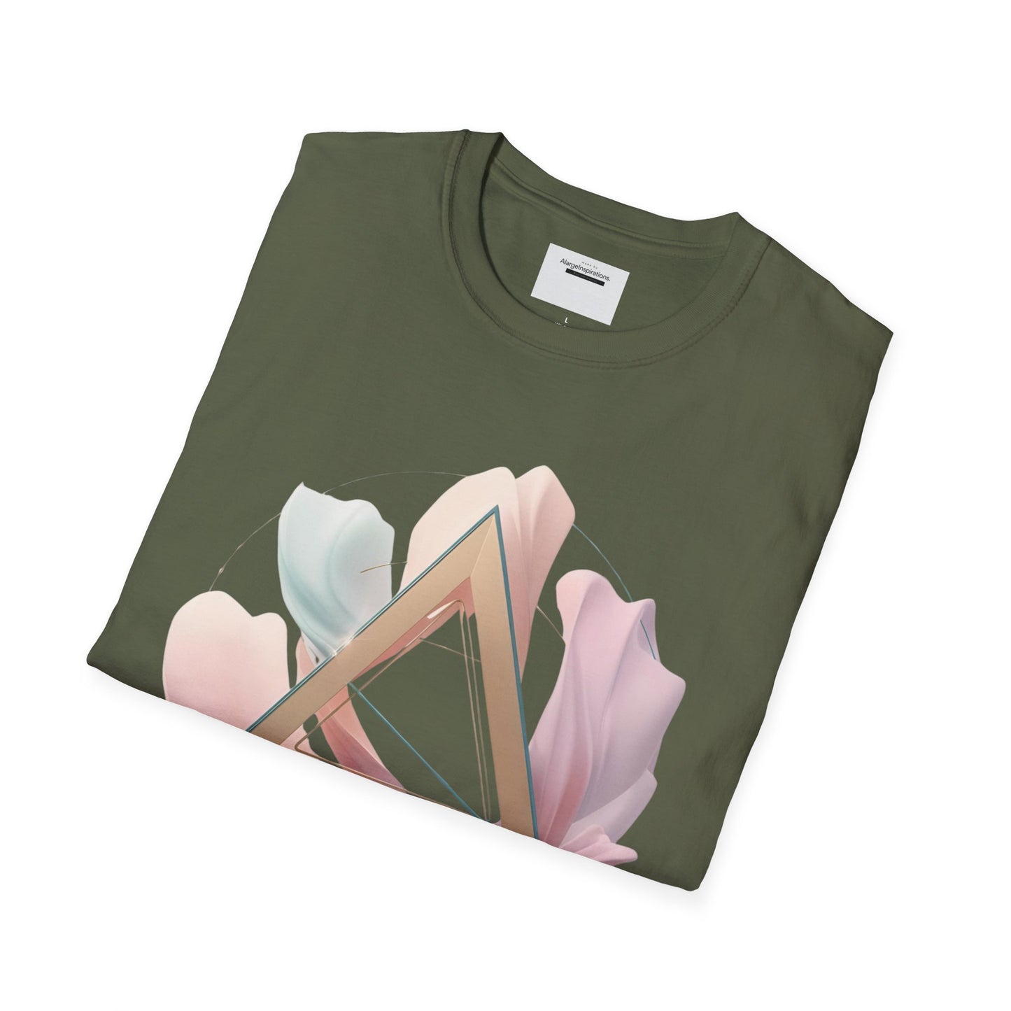 Blooming Vibes Unisex Softstyle T-Shirt, Floral Tee, Feminine Style Shirt, Spring Outfit, Gift for Her, Nature Lover Tee,Self Love Shirt