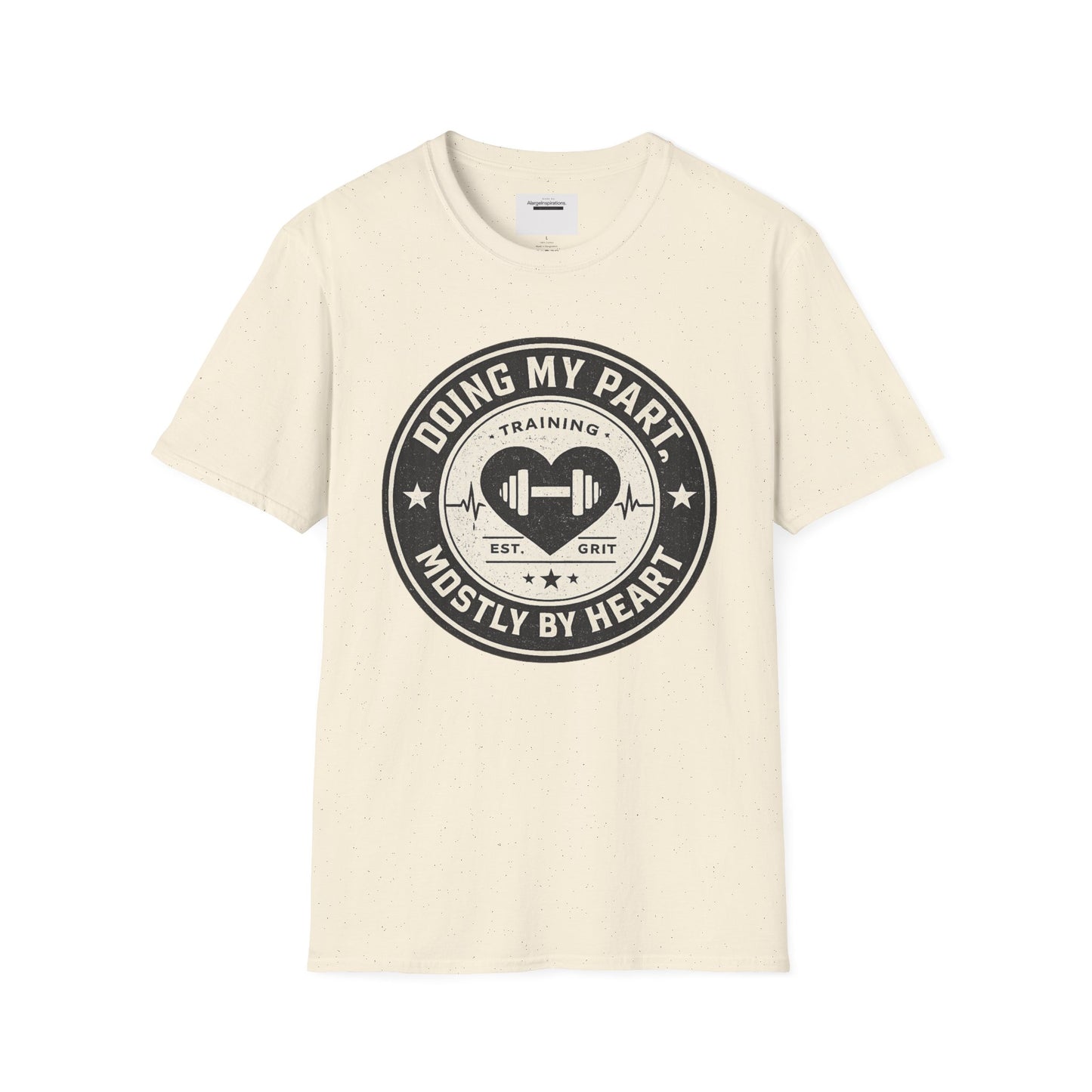 Doing My Part Mostly by Heart T-Shirt | Vintage Fitness Logo Tee | Gym Motivation Shirt | Athletic Grit Apparel