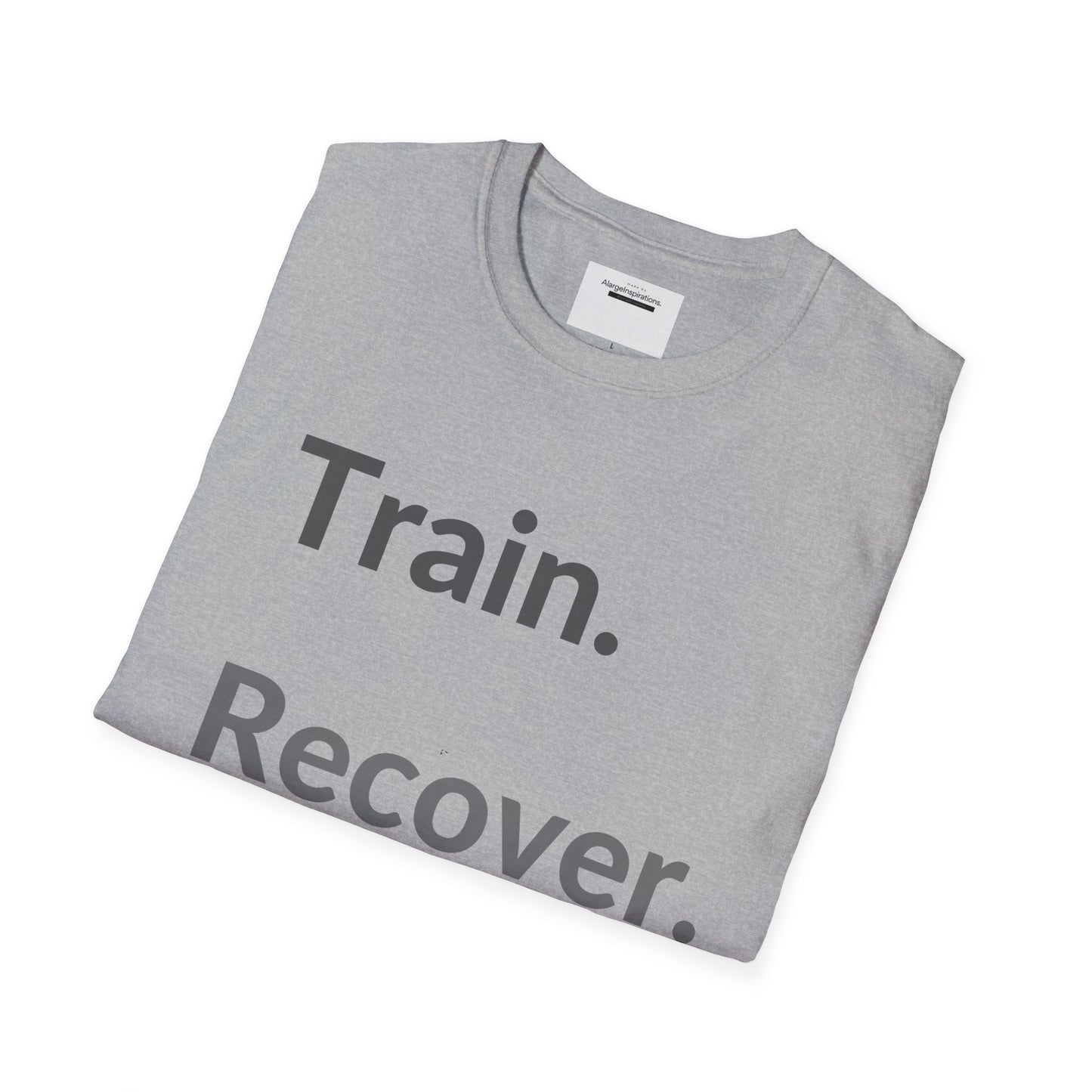 Train. Recover. Repeat. Shirt | Minimal Typography Gym T-Shirt | Mental Discipline Workout Tee | Fitness Motivation Apparel