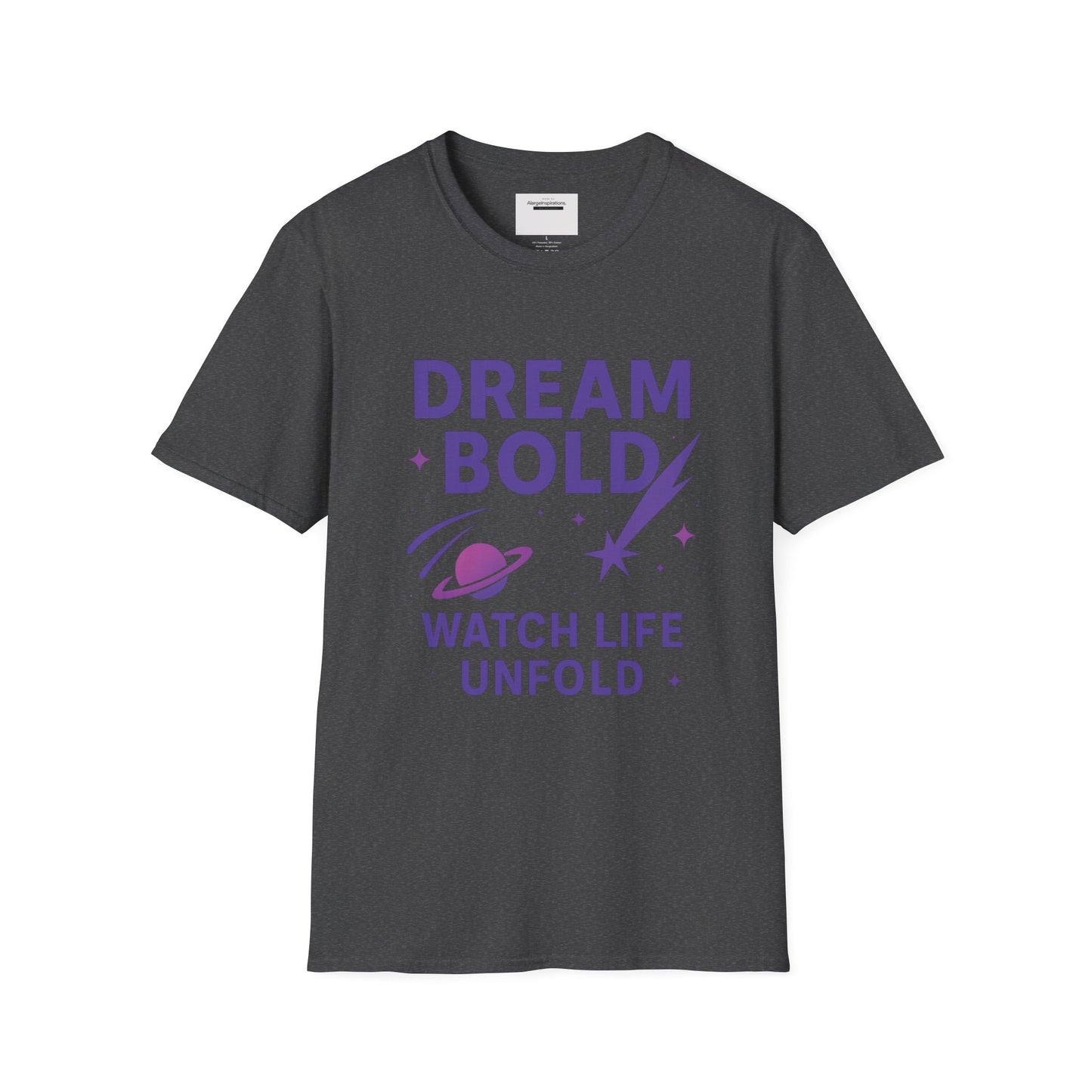 Dream Bold Watch Life Unfold Shirt | Galaxy Shooting Stars Tee, Cosmic Motivation Quote, Inspirational Space GraphicT-Shirt, Space Quote Tee