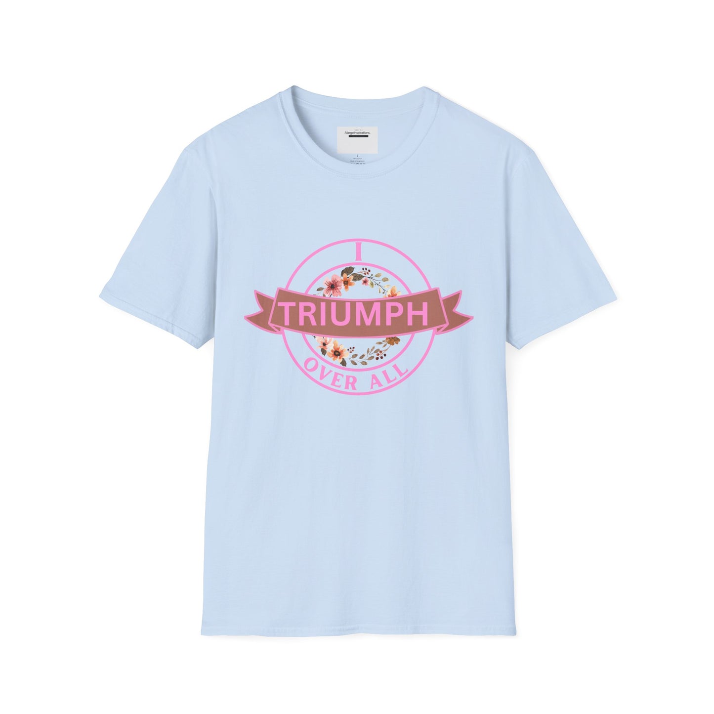 I Triumph Over All Faith T-Shirt | Christian Graphic Tee | Romans 8:37 | Inspirational Scripture Shirt Women Men | AlargeInspirations