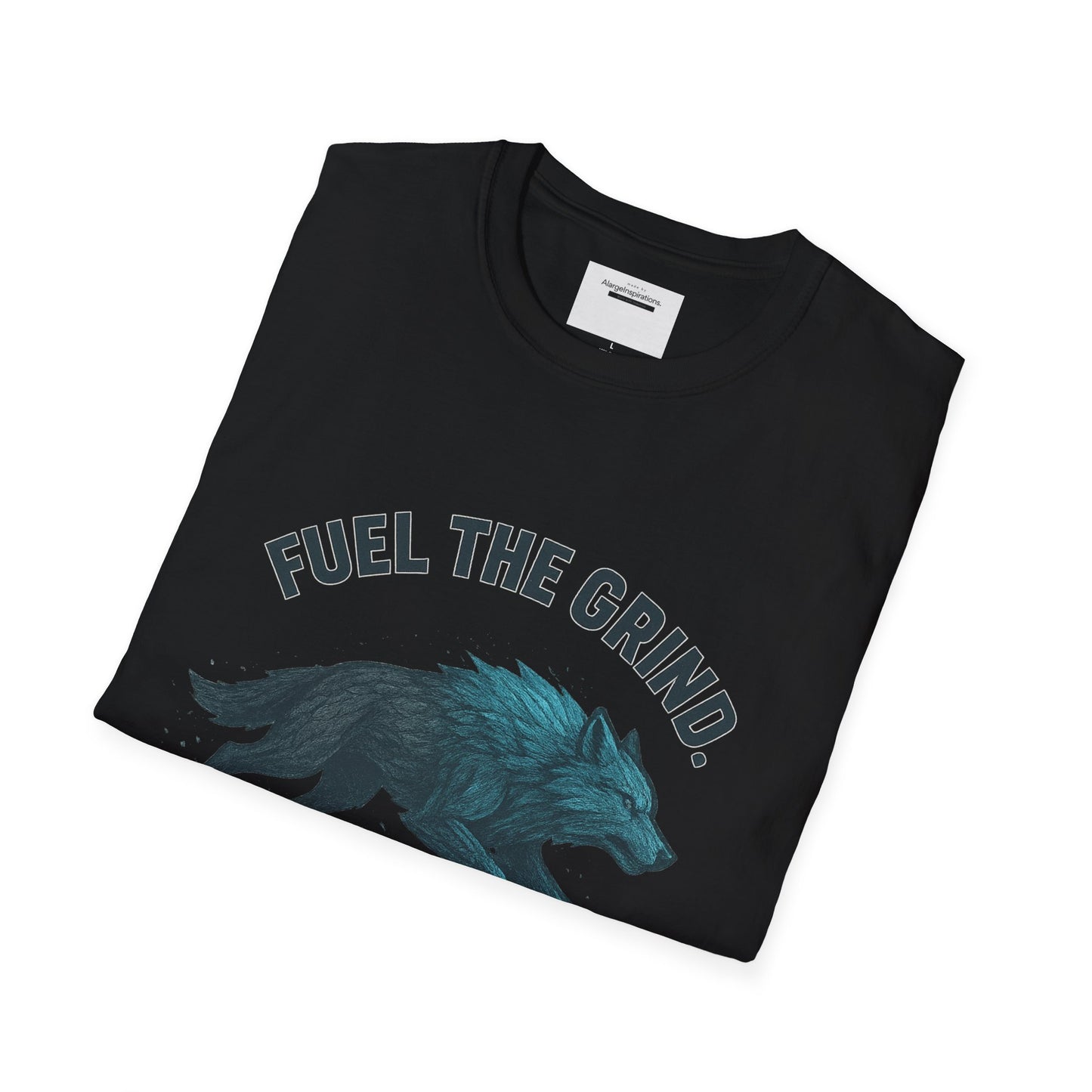Fuel the Grind Earn the Glory Wolf Design | Wolf Art | Gym Apparel | Grind Mindset Shirt | Alpha Wolf Illustration | Training & Fitness Gift