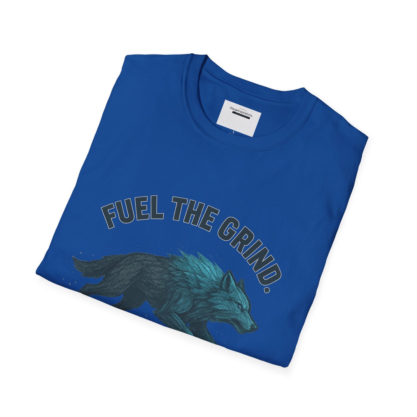 Fuel the Grind Earn the Glory Wolf Design | Wolf Art | Gym Apparel | Grind Mindset Shirt | Alpha Wolf Illustration | Training & Fitness Gift