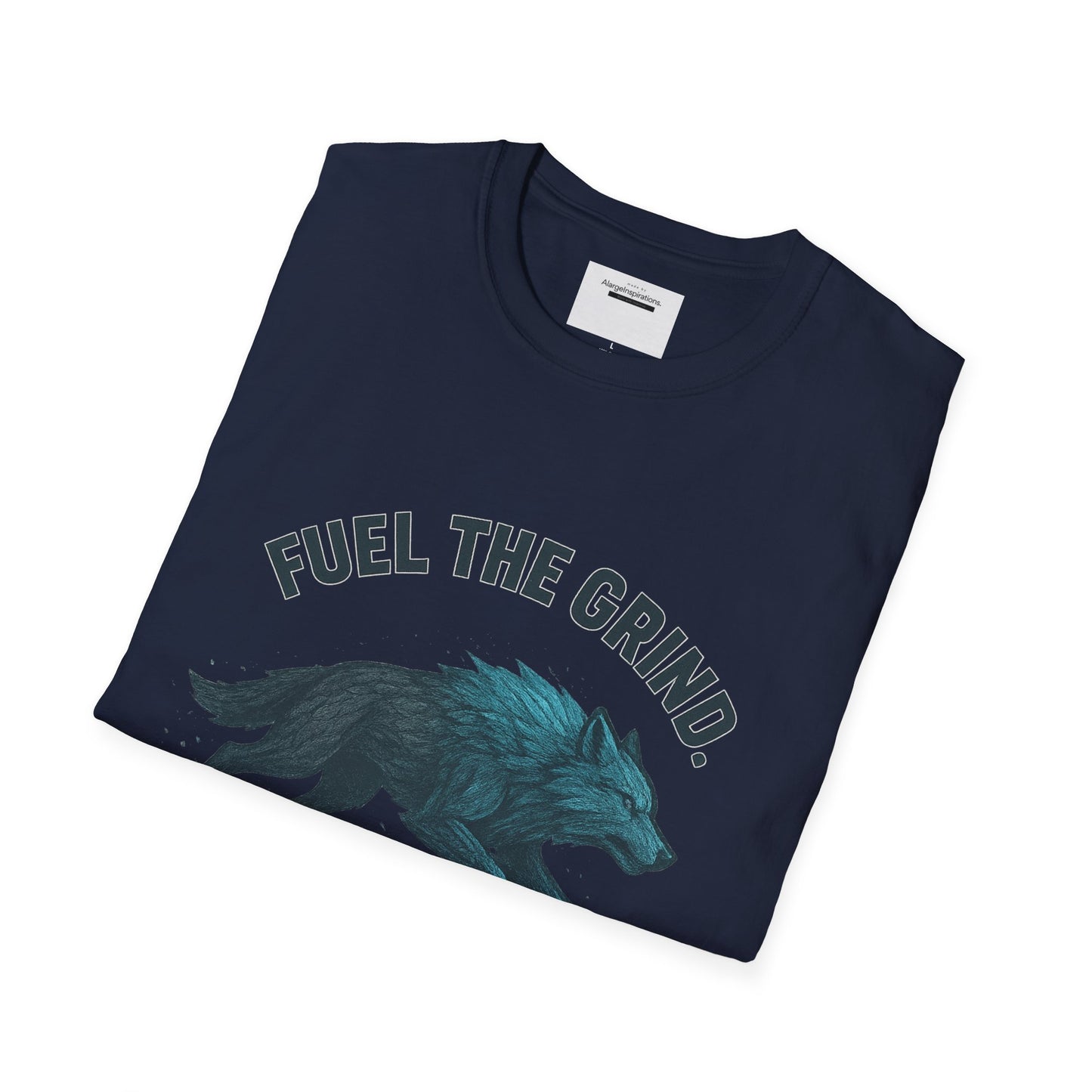 Fuel the Grind Earn the Glory Wolf Design | Wolf Art | Gym Apparel | Grind Mindset Shirt | Alpha Wolf Illustration | Training & Fitness Gift